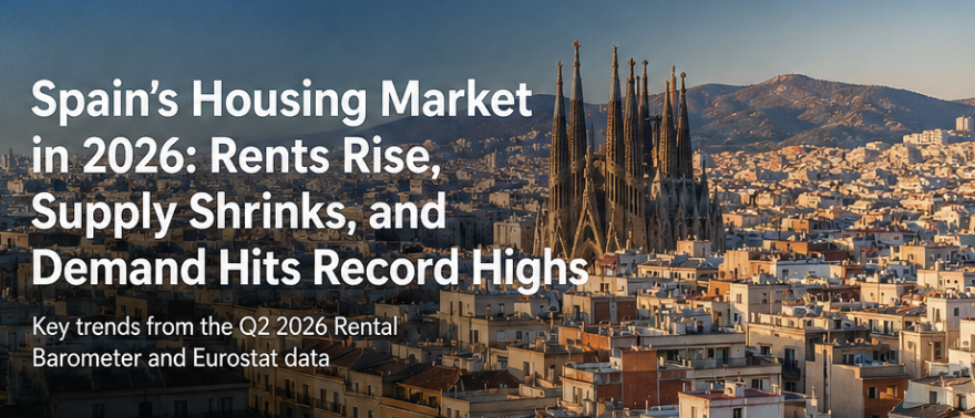 Spain's Housing Market in 2026 Rent Rise, Supply Shrinks, and Demand hits record highs